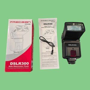 NEW Precision Design DSLR300 Auto Electronic Flash Camera Flash Shoe Mount